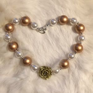 18" Gold/Rose Gold Beaded Necklace